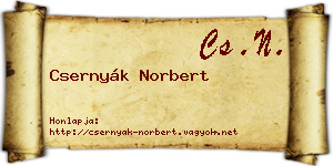 Csernyák Norbert névjegykártya