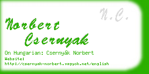 norbert csernyak business card