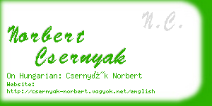 norbert csernyak business card